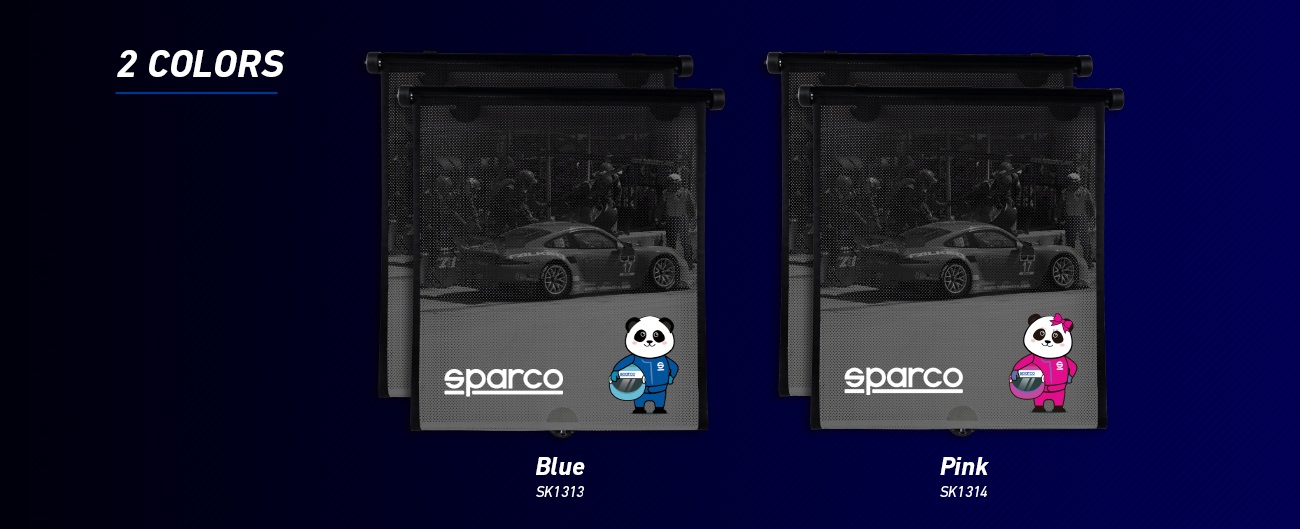 Autoscheibe Sonnenschutz rollo SPARCO Blau (2er-Pack)