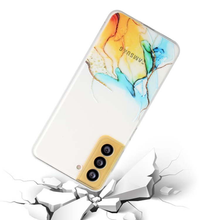 Schutzhülle Samsung Galaxy S21 5G TPU Transparent-Gelb
