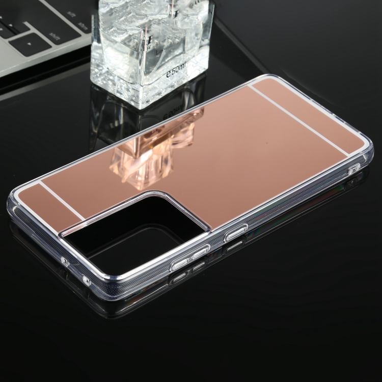 Schutzhülle Samsung Galaxy S21 Ultra 5G TPU Spiegel-Rosa-Gold