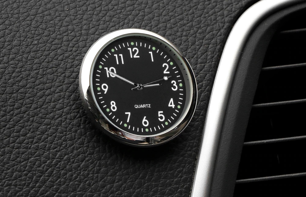 Analoge Auto Uhr (Fahrzeug) Schwarz